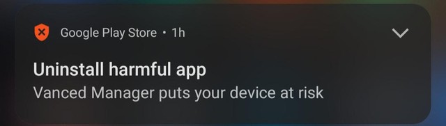 Vanced Manager is warned by Google Play Protect as a dangerous application - Photo 1.
