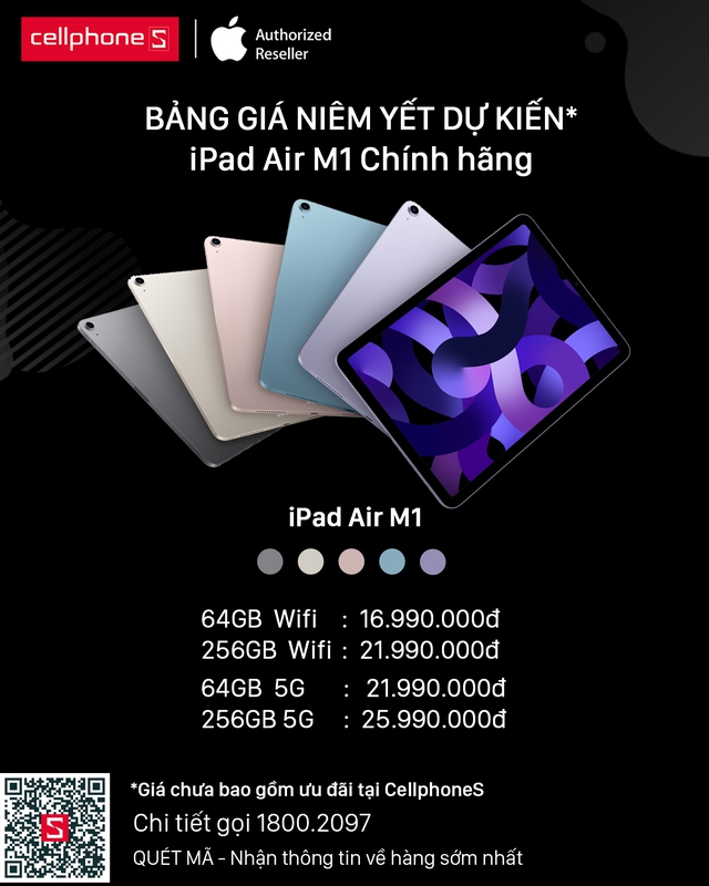 Đây là giá dự kiến iPhone SE 3 5G, iPad Air M1 tại Việt Nam - Ảnh 3.