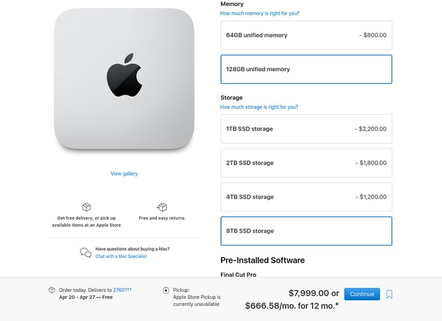 Mac Studio bản &quot;max option&quot; có giá gần 200 triệu - Ảnh 3.