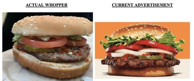Selling a real burger is far from the advertisement image, Burger King is sued - Photo 1.