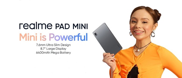 realme Pad Mini ra mắt: Màn hình 8.7 inch HD+, thiết kế hơi rẻ tiền, chip yếu, giá 4.5 triệu đồng - Ảnh 1.