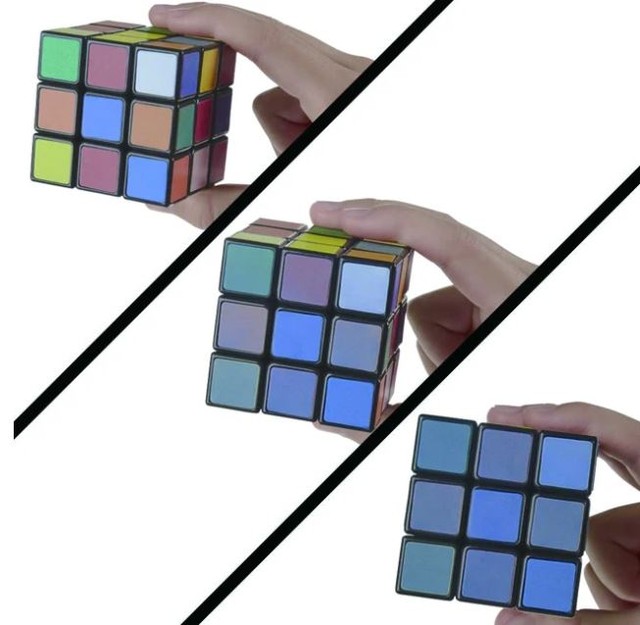This is the world's hardest rubik's cube with squares that constantly change color depending on the player's perspective - Photo 3.