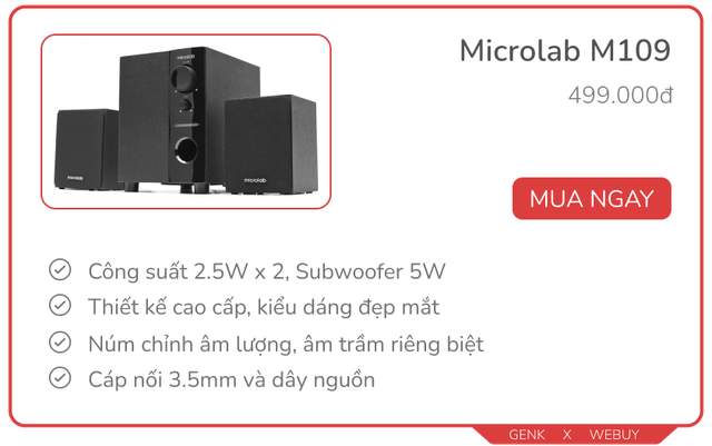 Under 500k, there are 10 models of genuine quality computer speakers, watching movies or playing games is better than mini Bluetooth speakers - Photo 9.