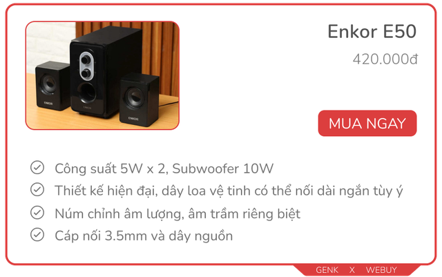 Under 500k, there are 10 models of genuine quality computer speakers, watching movies or playing games is better than mini Bluetooth speakers - Photo 6.