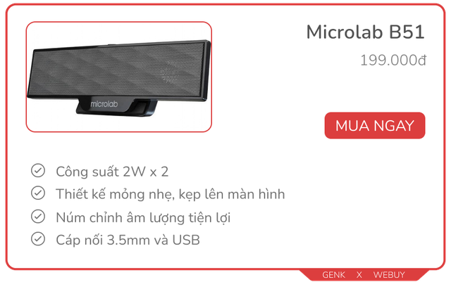 Dưới 500k có 10 mẫu loa vi tính chính hãng chất lượng, xem phim hay chơi game sướng hơn loa Bluetooth mini - Ảnh 3.