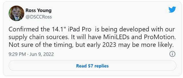 New 14-inch iPad Pro: Mini-LED screen, M2 chip, released in 2023 - Photo 1.