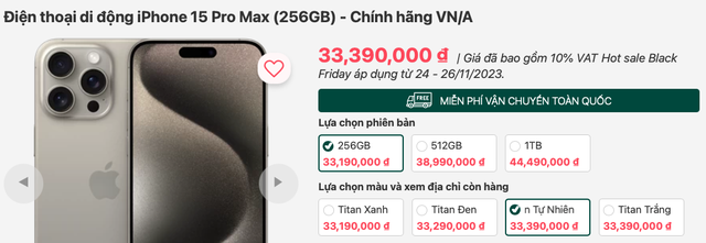 Đây là mức giá rẻ kỷ lục của iPhone 15 Pro Max tại Việt Nam: "Rẻ hơn cả các loại rẻ"- Ảnh 2.