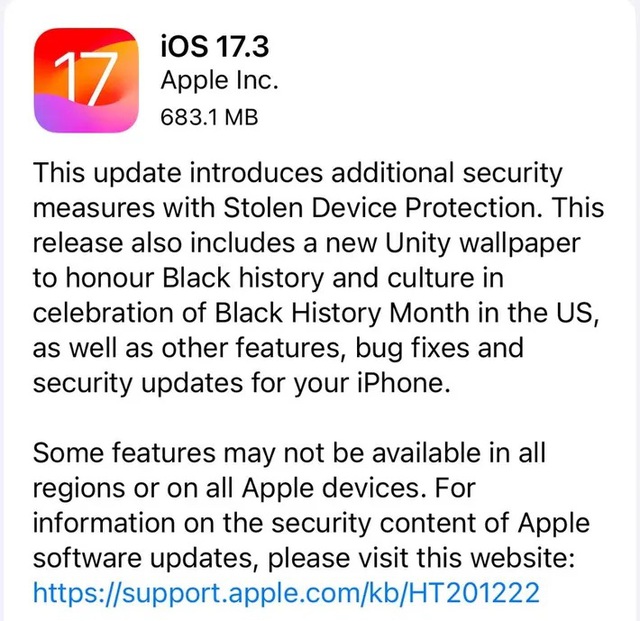 iOS 17.3 ra mắt, bổ sung tính năng mới cực kỳ quan trọng- Ảnh 1.