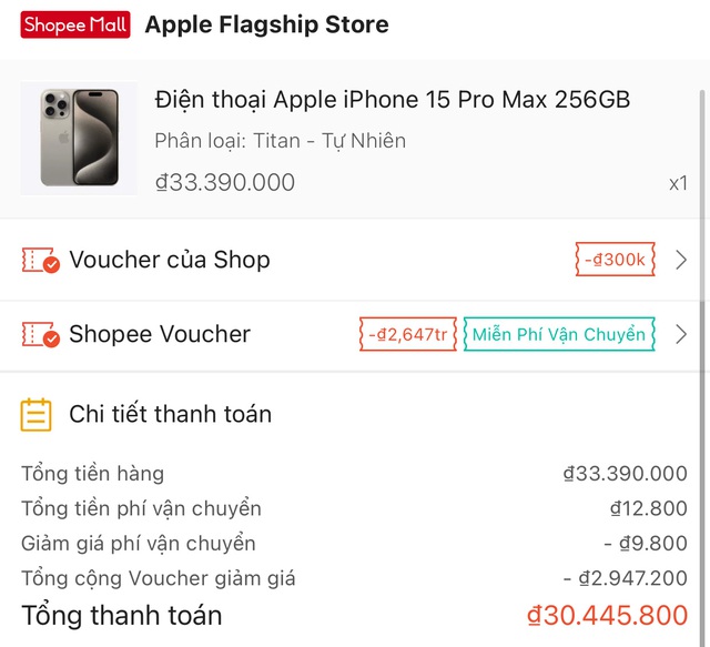 Tròn 4 tháng mở bán, iPhone 15 Pro Max lại có đáy mới tại Việt Nam: Đây là mức giá rẻ nhất- Ảnh 1.