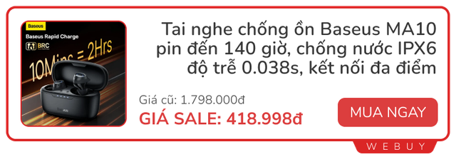 Sale ngày đôi vẫn còn: Tai nghe chống ồn Baseus 419.000đ, bàn chải điện Xiaomi T300 284.000đ, pin dự phòng mini 215.000đ- Ảnh 1.