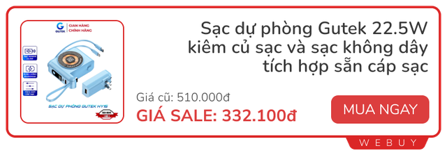 Sale ngày đôi vẫn còn: Tai nghe chống ồn Baseus 419.000đ, bàn chải điện Xiaomi T300 284.000đ, pin dự phòng mini 215.000đ- Ảnh 5.