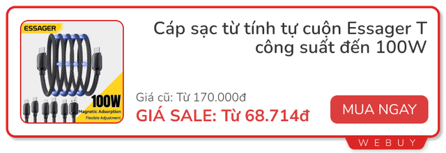 Giáng sinh ở nhà mua đồ giảm giá: Cáp sạc từ tính 100W 69.000đ, pin tiểu sạc lại 75.000đ, giá đỡ điện thoại chống rung giảm 60%...- Ảnh 1.