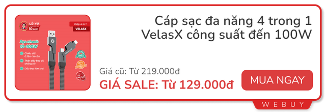 Giáng sinh ở nhà mua đồ giảm giá: Cáp sạc từ tính 100W 69.000đ, pin tiểu sạc lại 75.000đ, giá đỡ điện thoại chống rung giảm 60%...- Ảnh 2.