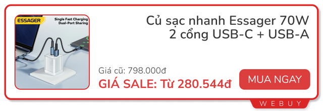 Giáng sinh ở nhà mua đồ giảm giá: Cáp sạc từ tính 100W 69.000đ, pin tiểu sạc lại 75.000đ, giá đỡ điện thoại chống rung giảm 60%...- Ảnh 3.