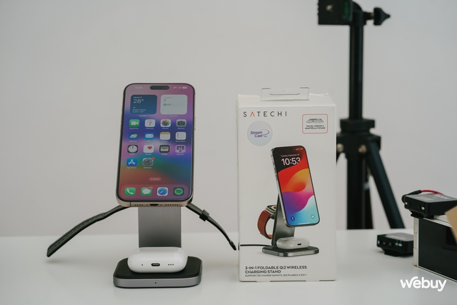 Đế sạc không dây cao cấp 3 trong 1 cho người dùng "hệ Táo": Sạc đồng thời iPhone, AirPods, Apple Watch, tặng kèm cả củ và dây sạc, giá 3,49 triệu đồng- Ảnh 8.