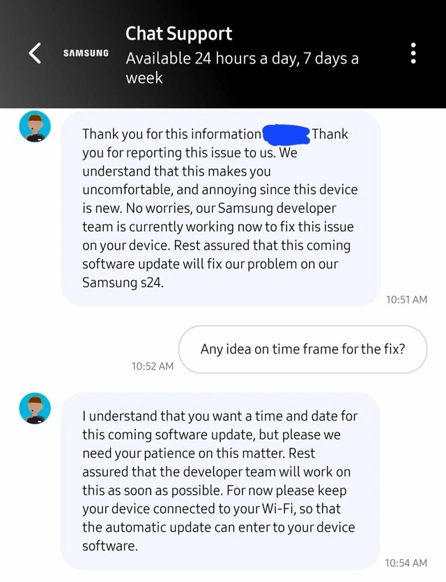 Samsung xác nhận: "Lỗi" màn hình trên Galaxy S24 thực chất là một "tính năng"- Ảnh 2.