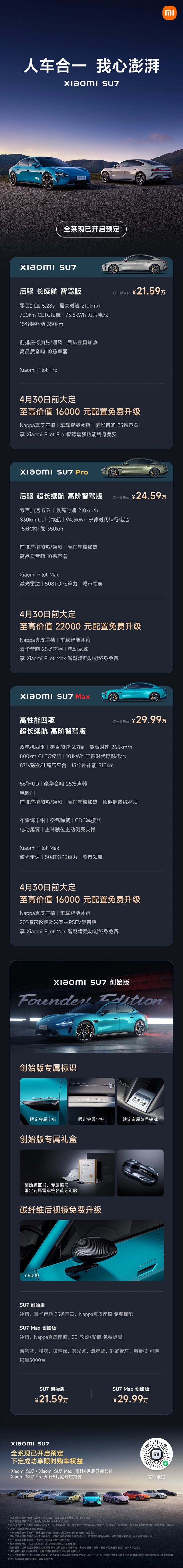 Xe điện Xiaomi SU7 chính thức ra mắt: Trang bị "khủng" nhất phân khúc, giá từ 740 triệu đồng- Ảnh 16.