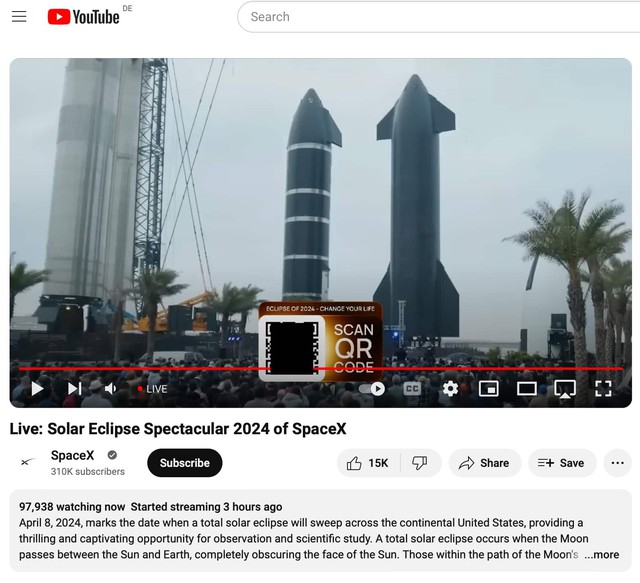 Không chỉ Độ Mixi, hàng loạt kênh YouTube cũng bị hack thành "SpaceX" trong ngày nhật thực- Ảnh 1.