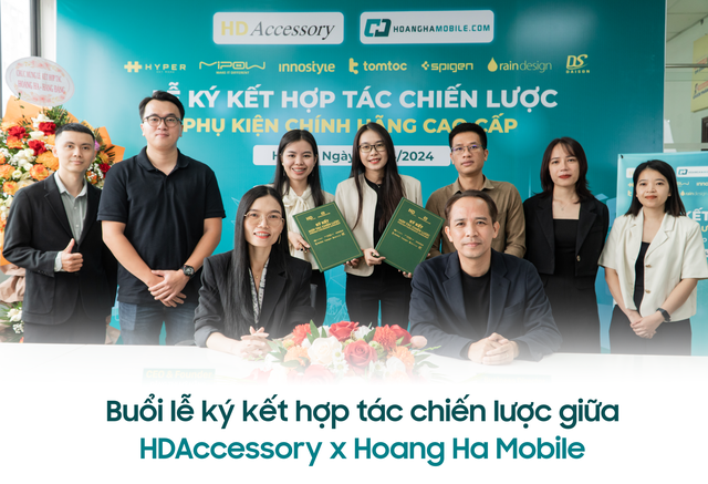 Hoàng Hà Mobile hợp tác HDAccesory phân phối phụ kiện: Đầy đủ thương hiệu cao cấp Tomtoc, Hyper, Spigen...- Ảnh 1.