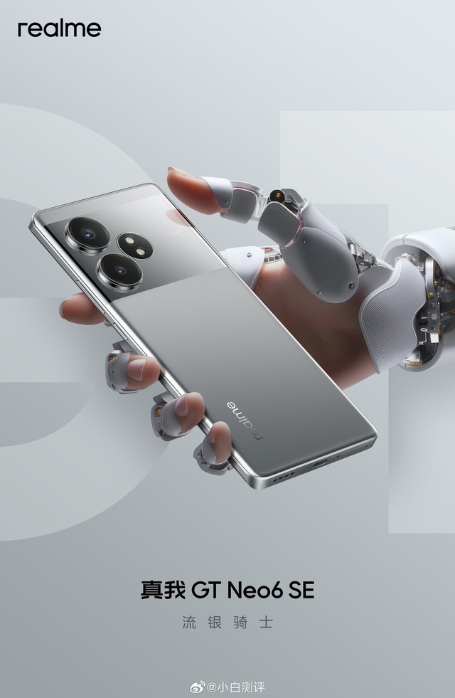 "Vua phá lưới" realme GT Neo6 SE lộ ảnh thực tế: Thiết kế đẹp mắt, màu Titanium giống iPhone 15 Pro Max, chip Snapdragon 7+ Gen 3 cực mạnh- Ảnh 5.