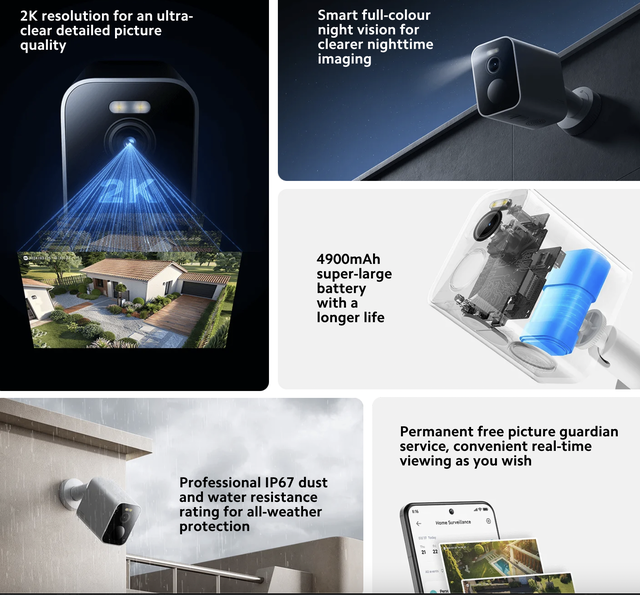 Xiaomi ra mắt camera giám sát BW300: Có pin tích hợp, hoạt động độc lập không cần cắm điện, hỗ trợ cả pin mặt trời, kháng nước IP67- Ảnh 5.