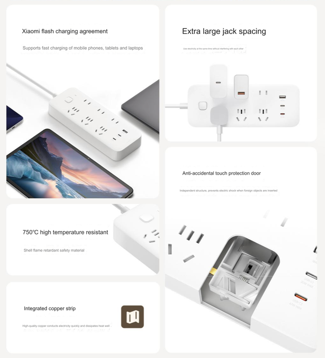 Xiaomi ra mắt ổ cắm điện: 6 chấu, 2 cổng USB-C, 1 cổng USB-A, công suất sạc tới 67W, giá 350.000 đồng- Ảnh 5.