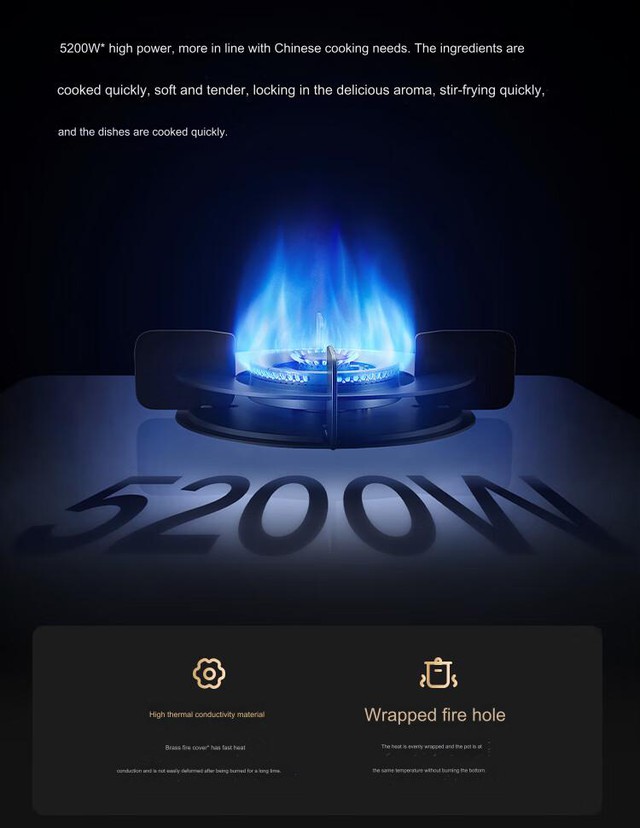 Xiaomi ra mắt bếp gas: Công suất 5200W, nhiều tính năng an toàn, tích hợp với máy hút mùi- Ảnh 2.