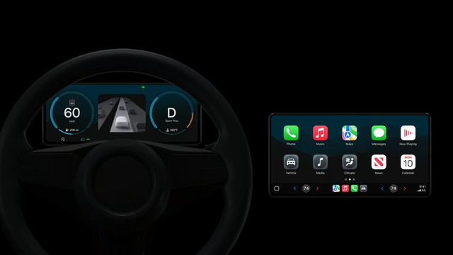 Apple hé lộ giao diện CarPlay mới: Điều khiển điều hòa, tích hợp camera lùi, hỗ trợ xe điện- Ảnh 1.