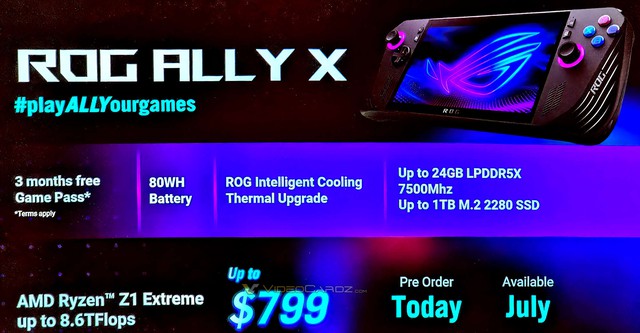 ASUS ROG Ally X ra mắt: Pin gấp đôi, RAM 24GB, tản nhiệt hiệu quả hơn- Ảnh 3.