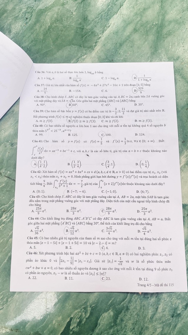 Gợi ý đáp án đề thi TOÁN tốt nghiệp THPT 2024, cập nhật nhanh nhất tại đây- Ảnh 28.