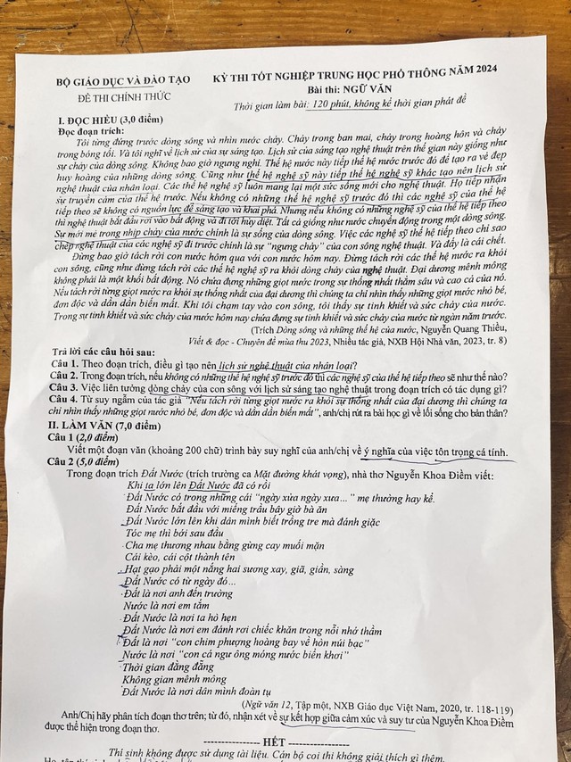 GỢI Ý ĐÁP ÁN đề Ngữ Văn tốt nghiệp THPT 2024: Xem ngay TẠI ĐÂY- Ảnh 2.