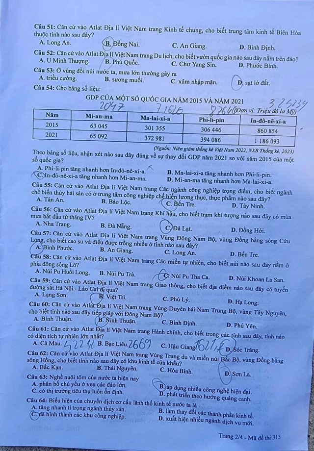 ĐÃ CÓ gợi ý đáp án môn ĐỊA LÝ tốt nghiệp THPT 2024, cập nhật ngay TẠI ĐÂY - Ảnh 3.