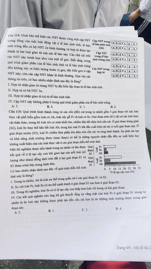 ĐÃ CÓ gợi ý đáp án môn SINH HỌC tốt nghiệp THPT 2024, cập nhật ngay TẠI ĐÂY - Ảnh 5.