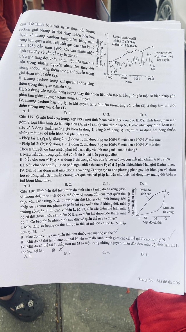 ĐÃ CÓ gợi ý đáp án môn SINH HỌC tốt nghiệp THPT 2024, cập nhật ngay TẠI ĐÂY - Ảnh 6.