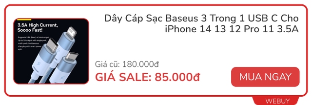 Hàng quốc tế đã rẻ nay còn rẻ hơn: Tai nghe Baseus, phụ kiện Hoco, Ugreen giảm đến 59%- Ảnh 5.