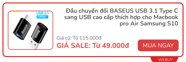 Hàng quốc tế đã rẻ nay còn rẻ hơn: Tai nghe Baseus, phụ kiện Hoco, Ugreen giảm đến 59%- Ảnh 8.