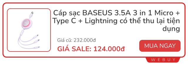 Tai nghe, phụ kiện ô tô, cáp sạc... lại sale: Giá chỉ từ 37.000 đồng- Ảnh 3.