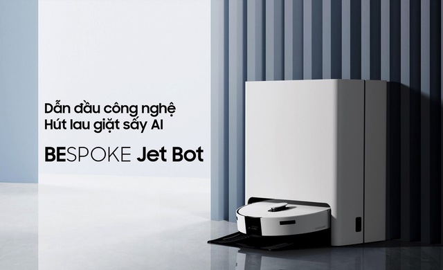 Robot hút bụi, lau nhà Samsung Bespoke JetBot mới: Tích hợp AI, giặt sấy, diệt khuẩn hơi nước 100°C, mua sớm tặng máy lọc không khí- Ảnh 1.