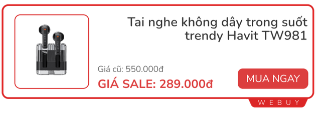 5 mẫu tai nghe trong suốt độc lạ, giá sale chỉ từ 103.000 đồng- Ảnh 8.