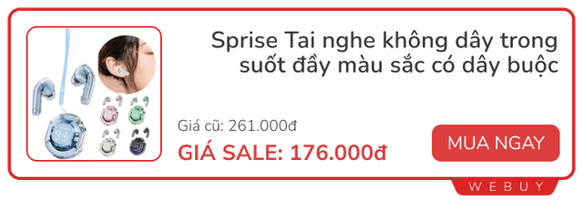 5 mẫu tai nghe trong suốt độc lạ, giá sale chỉ từ 103.000 đồng- Ảnh 4.