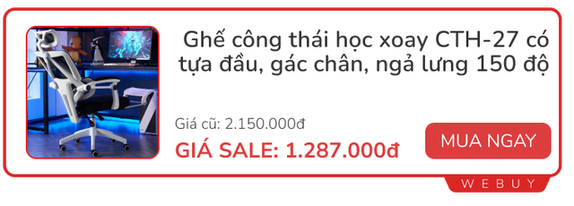 5 mẫu ghế công thái học cho người hay đau lưng, mỏi cổ đang giảm giá kịch sàn gần 50%- Ảnh 6.