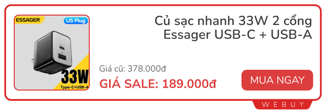 Săn sale phụ kiện Back to School: Tai nghe chống ồn từ 200k, cáp sạc 2 đầu 32k, củ sạc nhanh 20W chỉ 66k...- Ảnh 2.