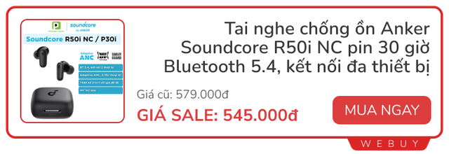 Săn sale phụ kiện Back to School: Tai nghe chống ồn từ 200k, cáp sạc 2 đầu 32k, củ sạc nhanh 20W chỉ 66k...- Ảnh 4.