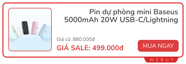 Săn sale phụ kiện Back to School: Tai nghe chống ồn từ 200k, cáp sạc 2 đầu 32k, củ sạc nhanh 20W chỉ 66k...- Ảnh 9.