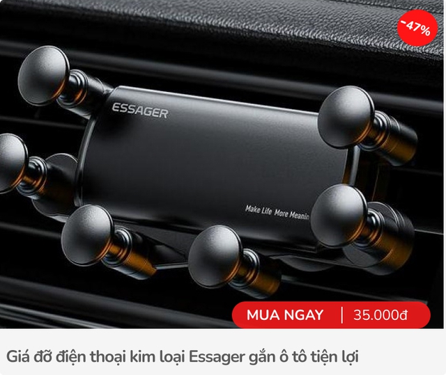 5 món phụ kiện ô tô đang sale to lên tới 53%: Giá đỡ điện thoại, Tẩu sạc, Máy hút bụi...- Ảnh 2.