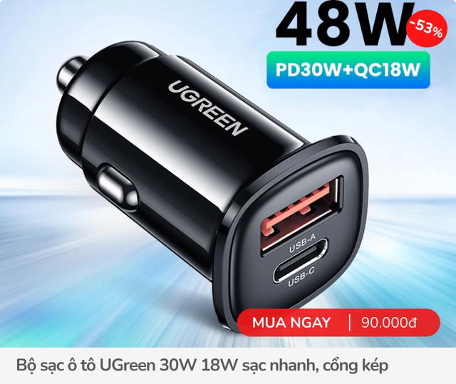 5 món phụ kiện ô tô đang sale to lên tới 53%: Giá đỡ điện thoại, Tẩu sạc, Máy hút bụi...- Ảnh 3.