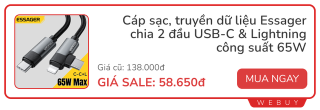 Hậu 9/9 vẫn còn nhiều deal: Cáp sạc đôi 45.000đ, tai nghe chống ồn Honor chỉ 348.000đ, sấy giày Xiaomi giảm 42%...- Ảnh 1.