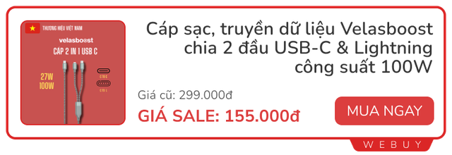 Hậu 9/9 vẫn còn nhiều deal: Cáp sạc đôi 45.000đ, tai nghe chống ồn Honor chỉ 348.000đ, sấy giày Xiaomi giảm 42%...- Ảnh 2.