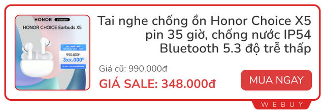 Hậu 9/9 vẫn còn nhiều deal: Cáp sạc đôi 45.000đ, tai nghe chống ồn Honor chỉ 348.000đ, sấy giày Xiaomi giảm 42%...- Ảnh 6.