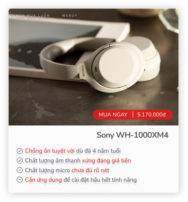 8 tai nghe không dây chụp tai tốt nhất 2024: Đồ Sony 4 năm tuổi vẫn được khen toàn diện, Bose chống ồn "đỉnh" chưa ai bằng- Ảnh 1.